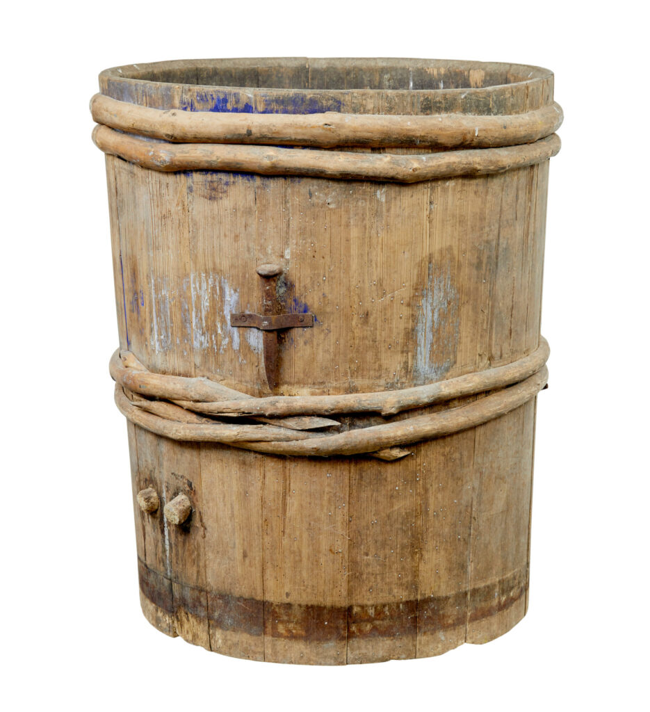 19th Century Rustic Swedish Pine Barrel — image 5