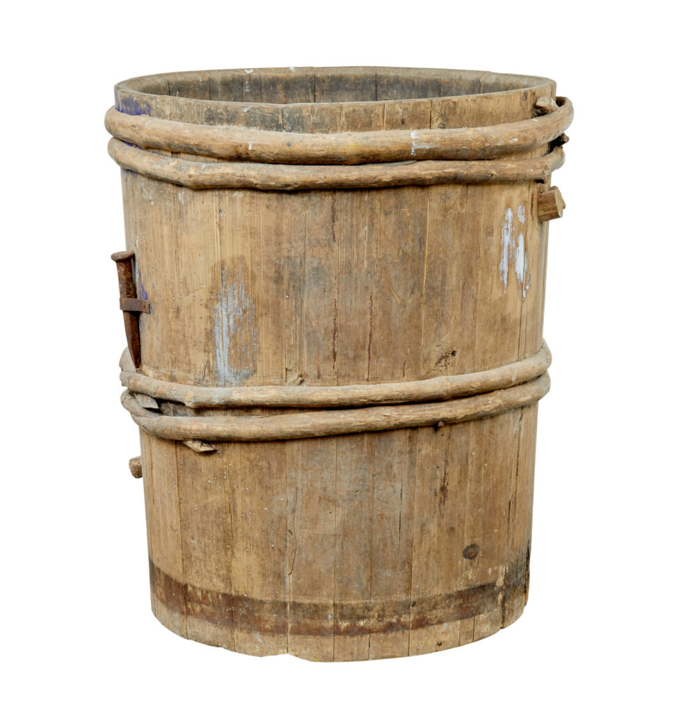 19th Century Rustic Swedish Pine Barrel — image 4