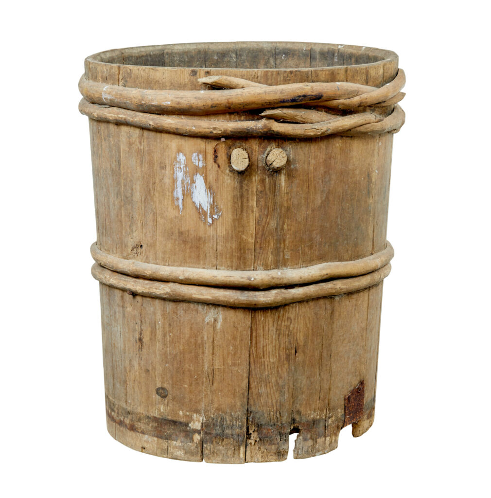 19th Century Rustic Swedish Pine Barrel — image 3