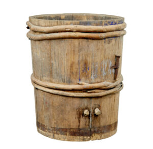 19TH CENTURY RUSTIC SWEDISH PINE BARREL