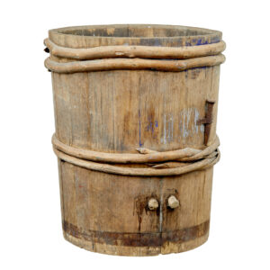 19TH CENTURY RUSTIC SWEDISH PINE BARREL