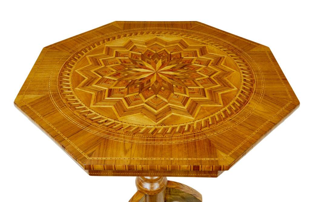 Italian 19th Century Inlaid Walnut Sorrento Table — image 7