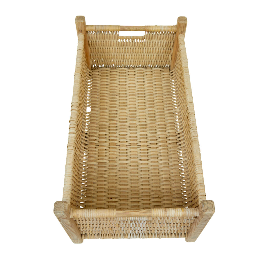 Scandinavian 19th Century Hand Woven Pine Basket — image 7