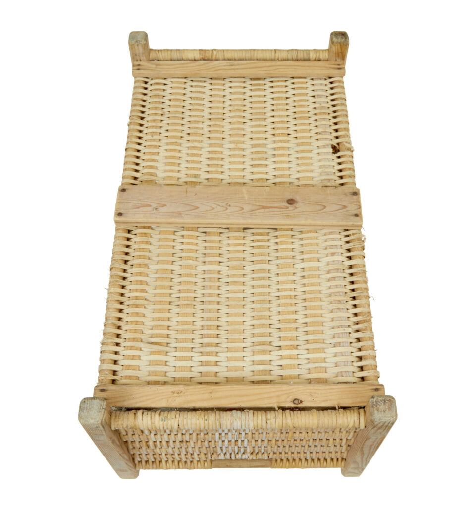 Scandinavian 19th Century Hand Woven Pine Basket — image 6