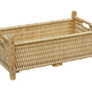 SCANDINAVIAN 19TH CENTURY HAND WOVEN PINE BASKET