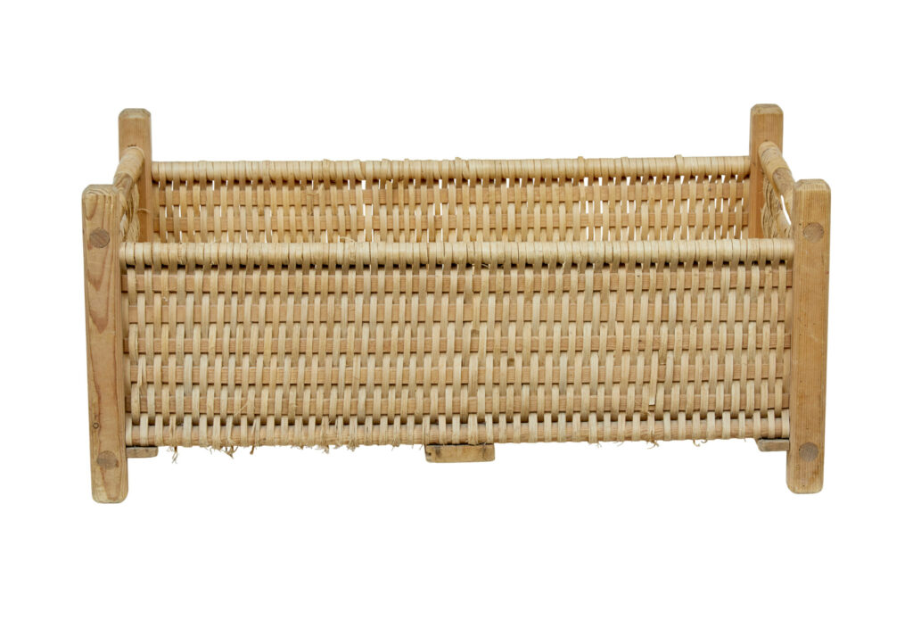 Scandinavian 19th Century Hand Woven Pine Basket — image 5