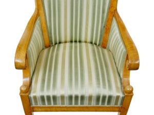 Early 20th Century Set of 4 Karl Johan Influenced Birch Armchairs — thumbnail 4