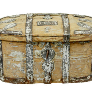 19TH CENTURY SCRAPED PINE SWEDISH STRONG BOX