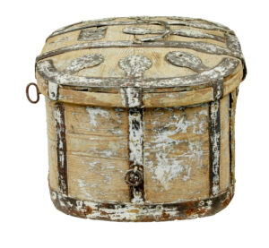 19th Century Scraped Pine Swedish Strong Box — thumbnail 2