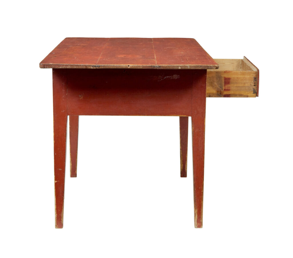 Mid 19th Century Swedish Painted Pine Table — image 6