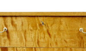 Mid Century Scandinavian Tiger Birch Chest of Drawers — thumbnail 9