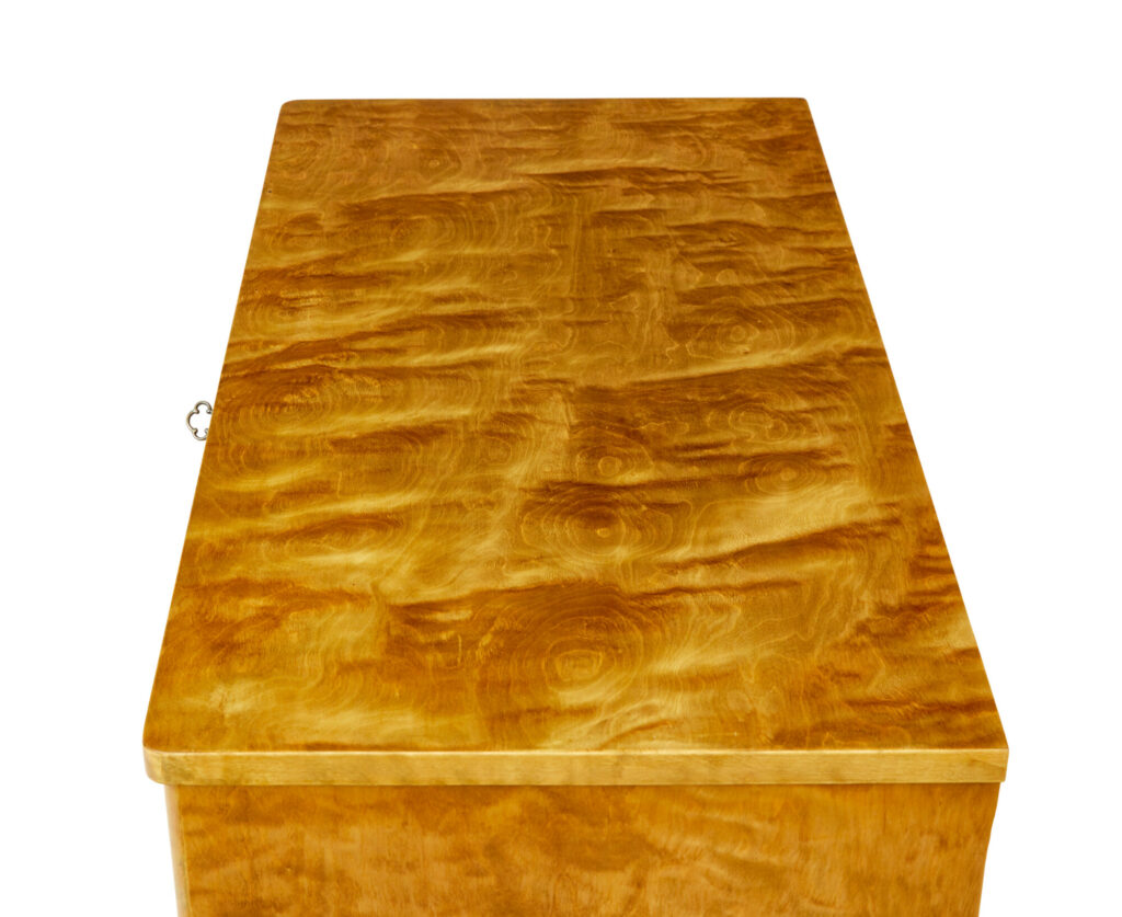 Mid Century Scandinavian Tiger Birch Chest of Drawers — image 7