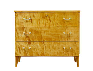 Mid Century Scandinavian Tiger Birch Chest of Drawers — thumbnail 5