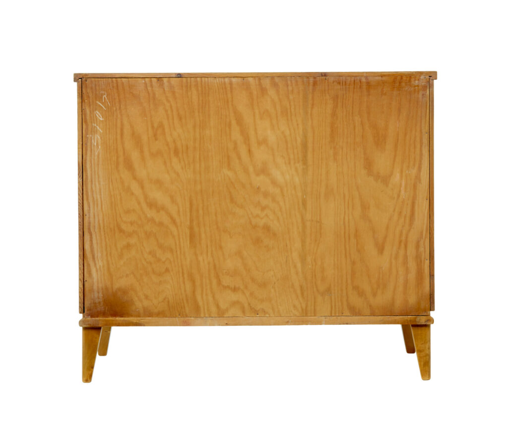 Mid Century Scandinavian Tiger Birch Chest of Drawers — image 3