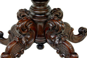 19th Century Scandinavian Hand Carved Oval Center Table — thumbnail 7