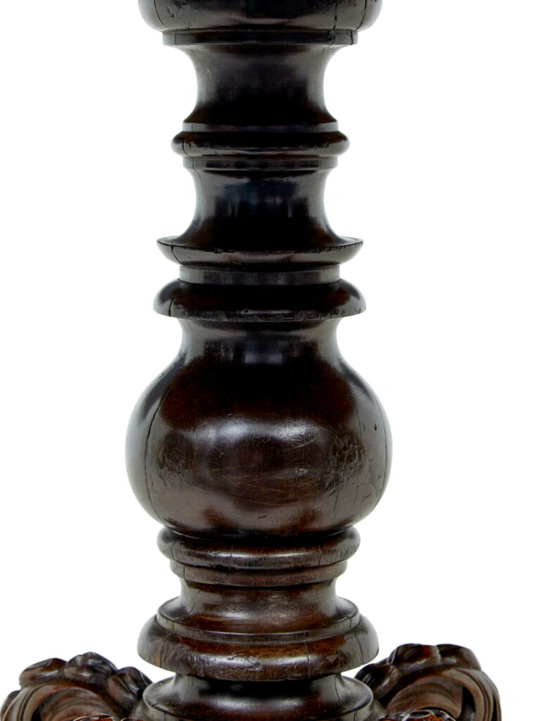19th Century Scandinavian Hand Carved Oval Center Table — image 5