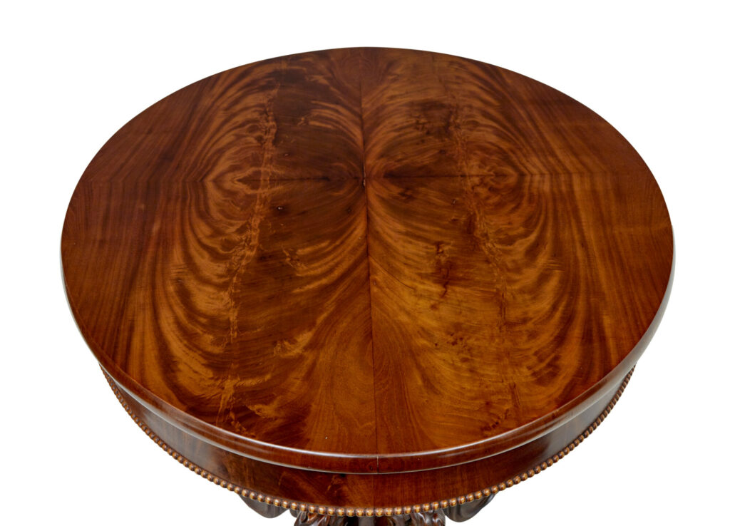 19th Century Scandinavian Hand Carved Oval Center Table — image 2