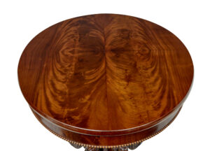 19th Century Scandinavian Hand Carved Oval Center Table — thumbnail 2