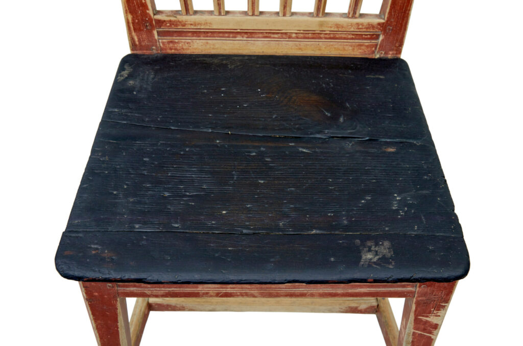 Harlequin Set of 6 19th Century Painted Pine Dining Chairs — image 5