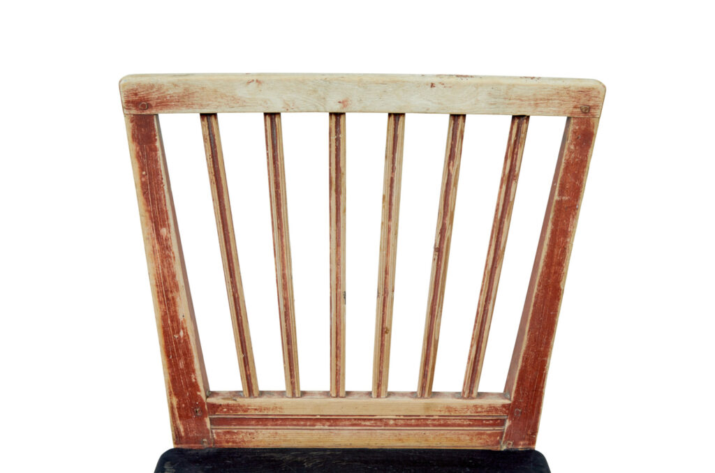 Harlequin Set of 6 19th Century Painted Pine Dining Chairs — image 4