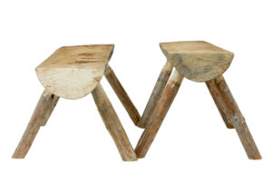 Set of 2 Scandinavian Hand Made Log Benches — thumbnail 12
