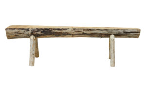 Set of 2 Scandinavian Hand Made Log Benches — thumbnail 5