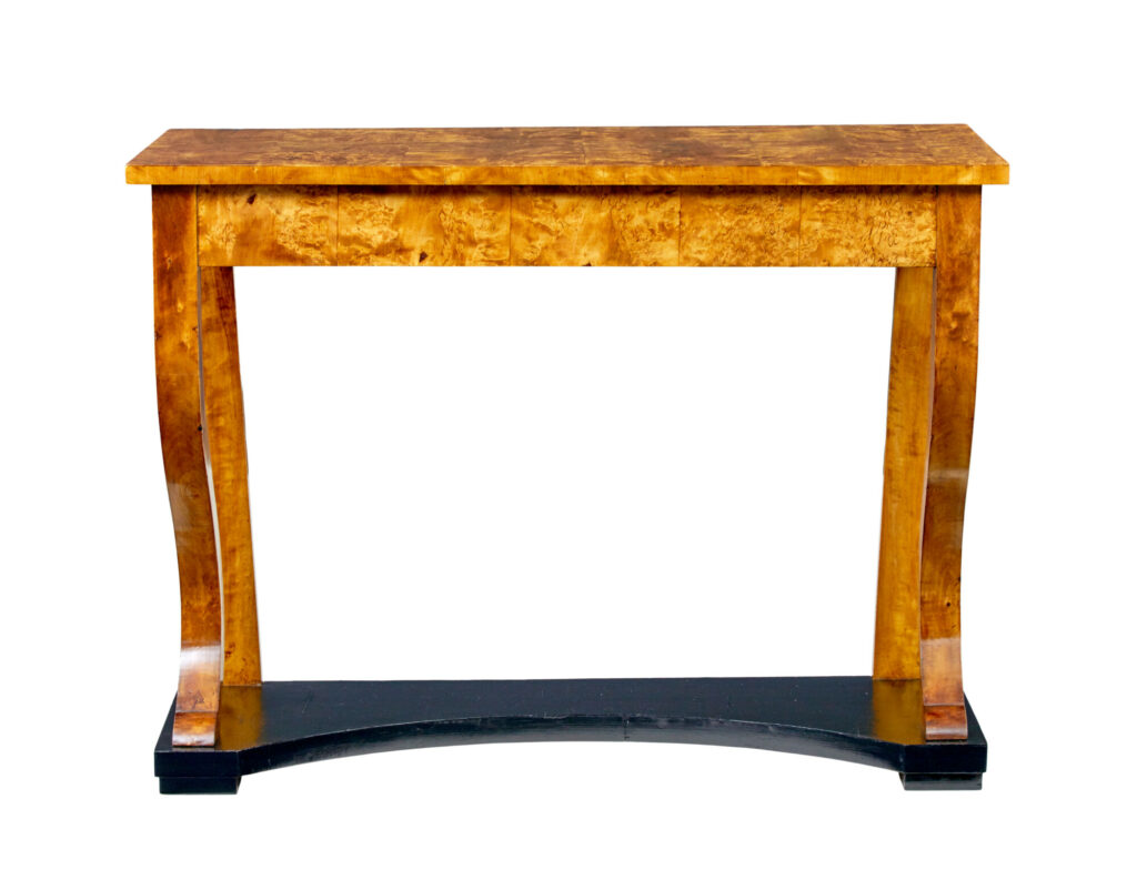 19th Century Burr Birch Empire Revival Console Table — image 8