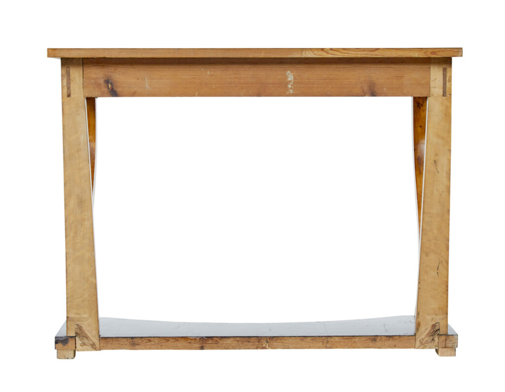 19th Century Burr Birch Empire Revival Console Table — image 5