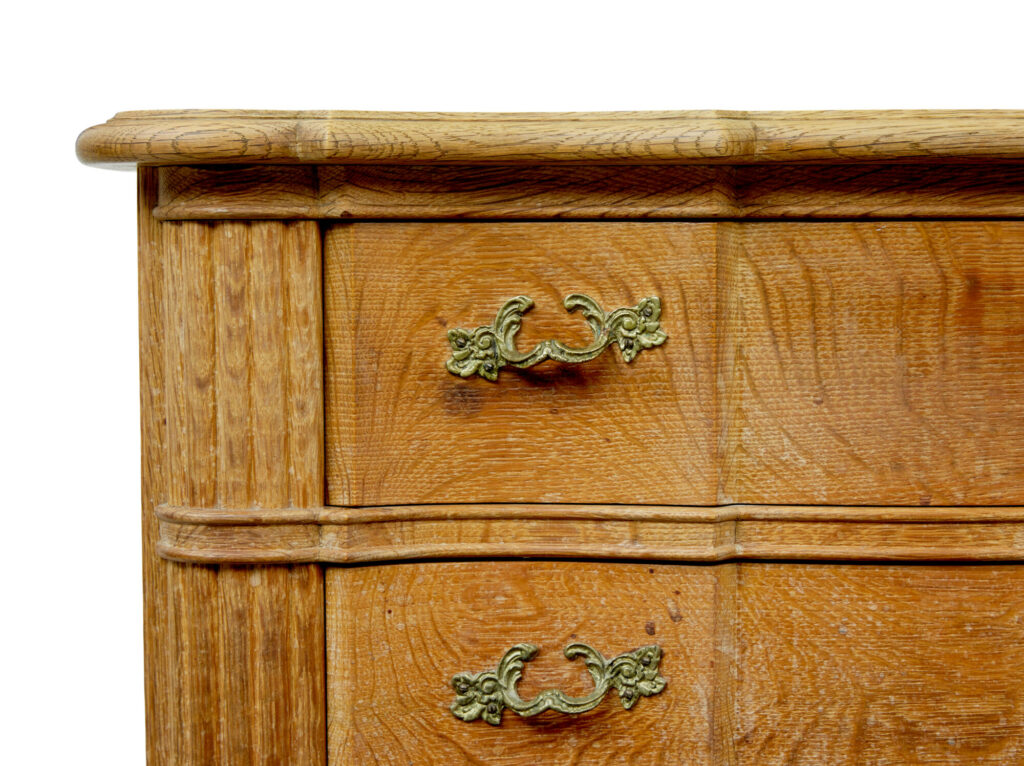 Mid Century Baroque Revival Solid Oak Chest of Drawers — image 12