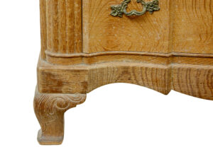 Mid Century Baroque Revival Solid Oak Chest of Drawers — thumbnail 10