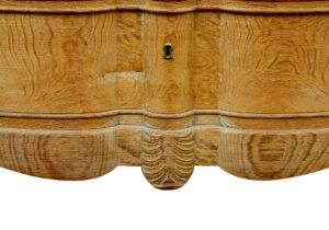 Mid Century Baroque Revival Solid Oak Chest of Drawers — thumbnail 9