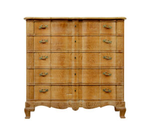 Mid Century Baroque Revival Solid Oak Chest of Drawers — thumbnail 6
