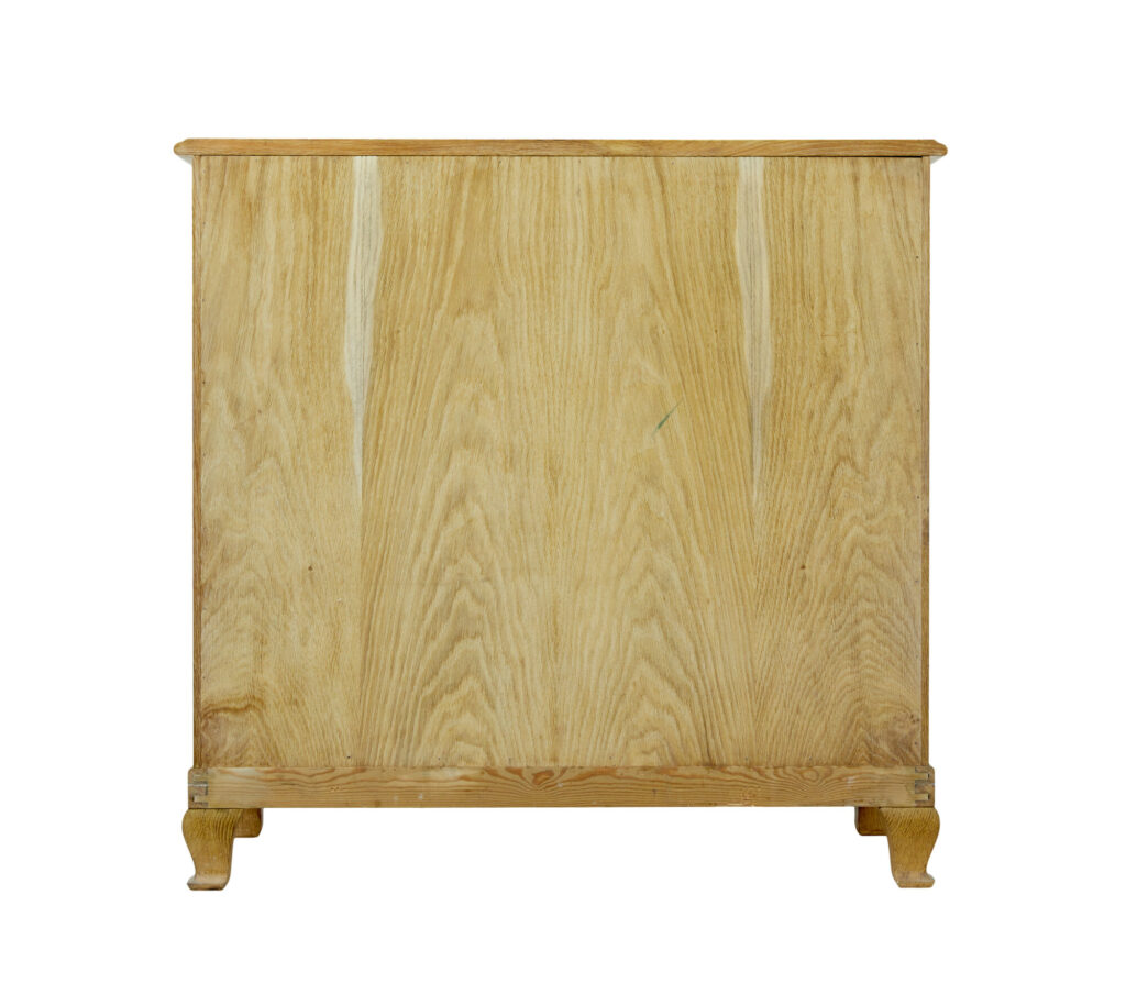 Mid Century Baroque Revival Solid Oak Chest of Drawers — image 3