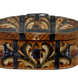 19TH CENTURY SCANDINAVIAN FOLK ART HAND PAINTED BOX