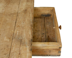 19th Century Swedish Pine X Frame Kitchen Table — thumbnail 5