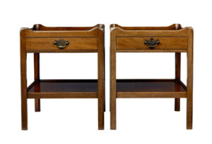 PAIR OF GEORGIAN INFLUENCED BEDSIDE TABLES