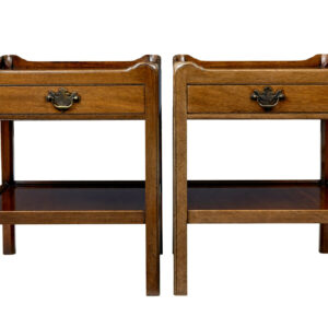 PAIR OF GEORGIAN INFLUENCED BEDSIDE TABLES