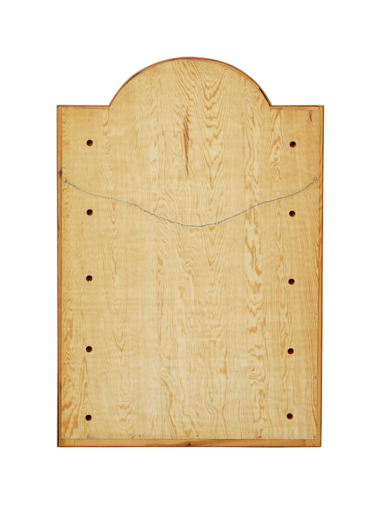 Mid Century Dome Topped and Etched Wall Mirror — image 5