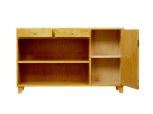Mid Century Scandinavian Satin Birch Low Open Bookcase — thumbnail 9