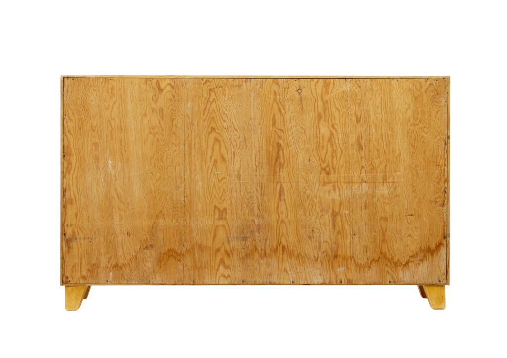 Mid Century Scandinavian Satin Birch Low Open Bookcase — image 7