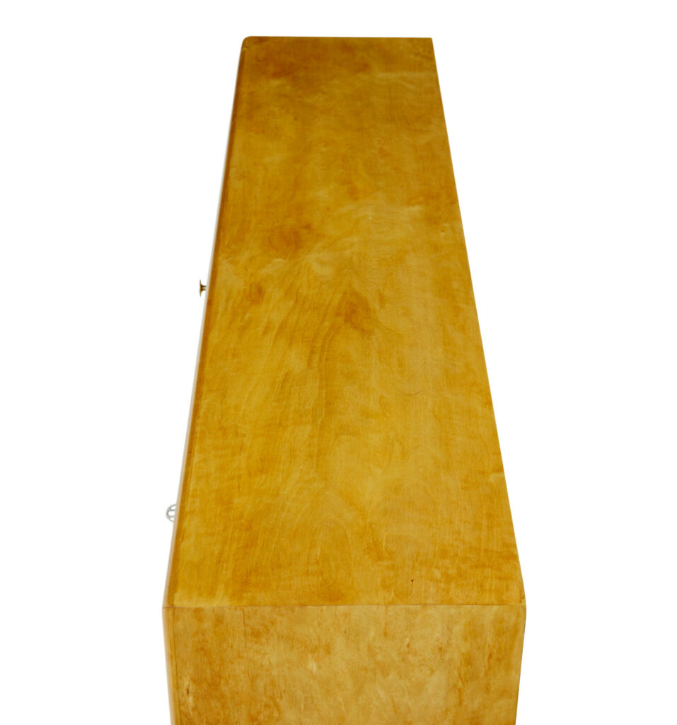 Mid Century Scandinavian Satin Birch Low Open Bookcase — image 4