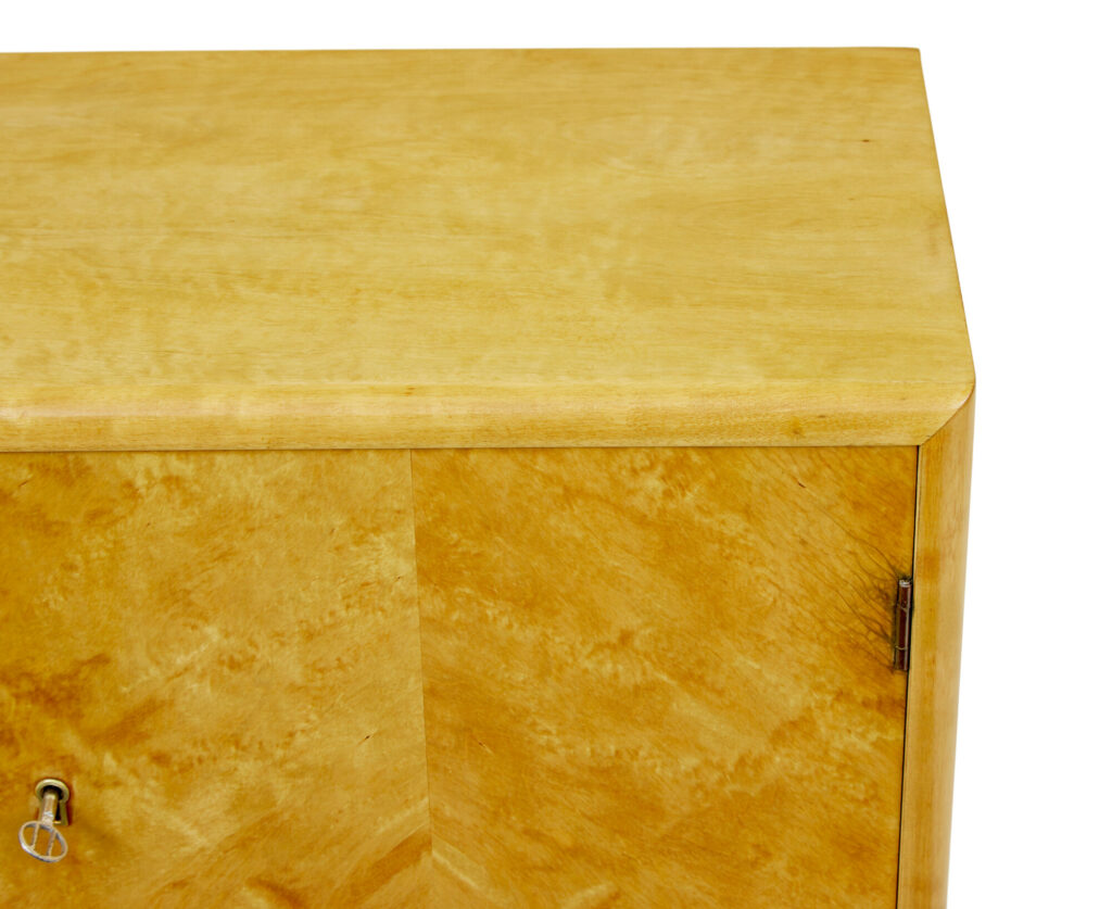 Mid Century Scandinavian Satin Birch Low Open Bookcase — image 3