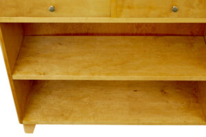 Mid Century Scandinavian Satin Birch Low Open Bookcase — thumbnail 2