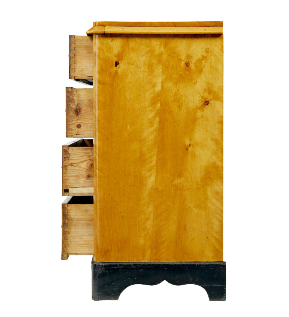Swedish 19th Century Empire Revival Birch Chest of Drawers — image 8