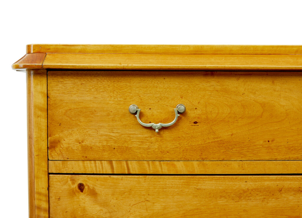 Swedish 19th Century Empire Revival Birch Chest of Drawers — image 5