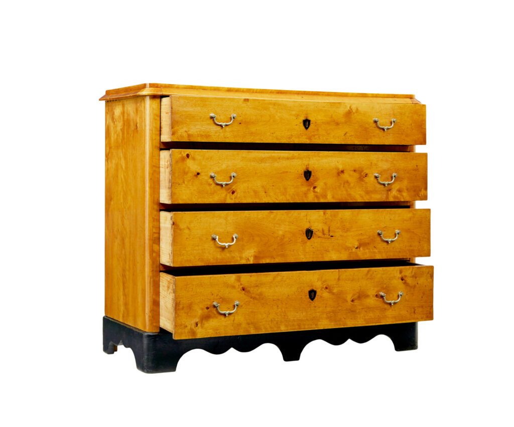 Swedish 19th Century Empire Revival Birch Chest of Drawers — image 10