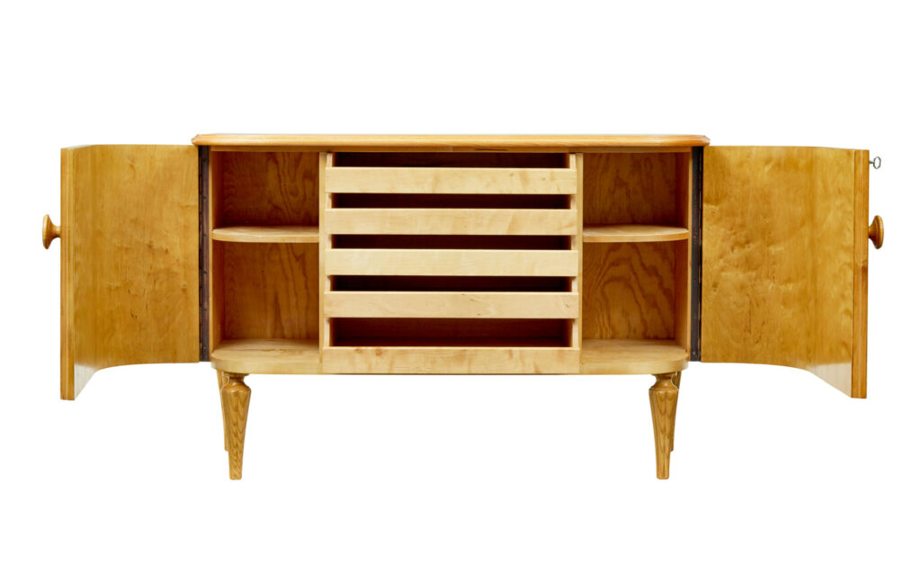 Mid Century Elm and Burr Small Sideboard by Tingstroms — image 5