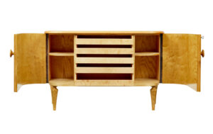 Mid Century Elm and Burr Small Sideboard by Tingstroms — thumbnail 5