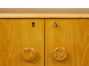 Mid Century Elm and Burr Small Sideboard by Tingstroms — thumbnail 9