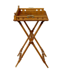 19th Century Carved Oak Butlers Tray on Stand — thumbnail 2
